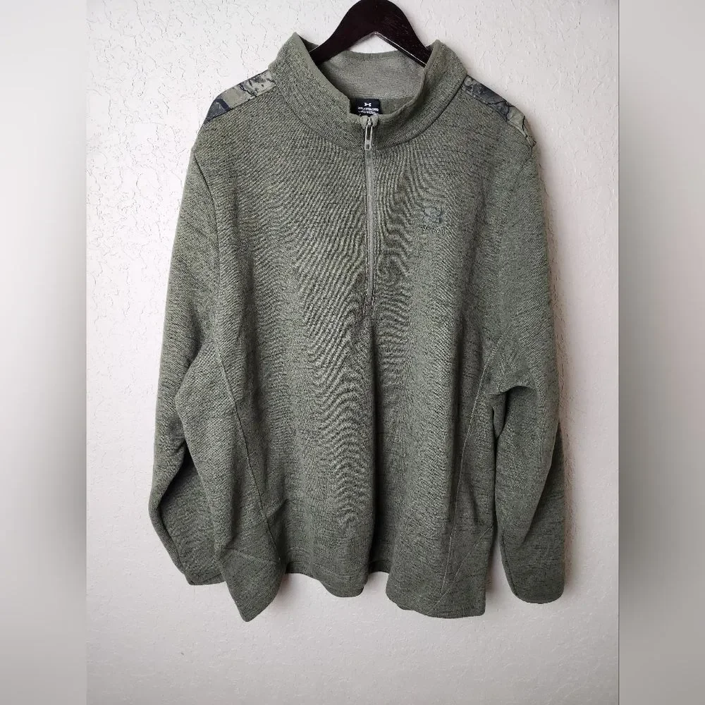 Under Armour UA Expanse Freedom Specialist 1/4 Zip Pullover Sweater Green 3XL